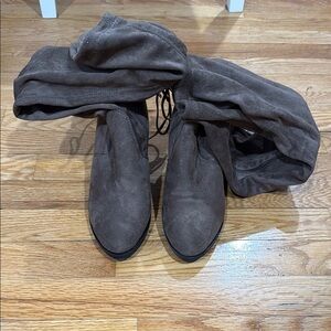 Brown Suede Knee/Thigh High Boots